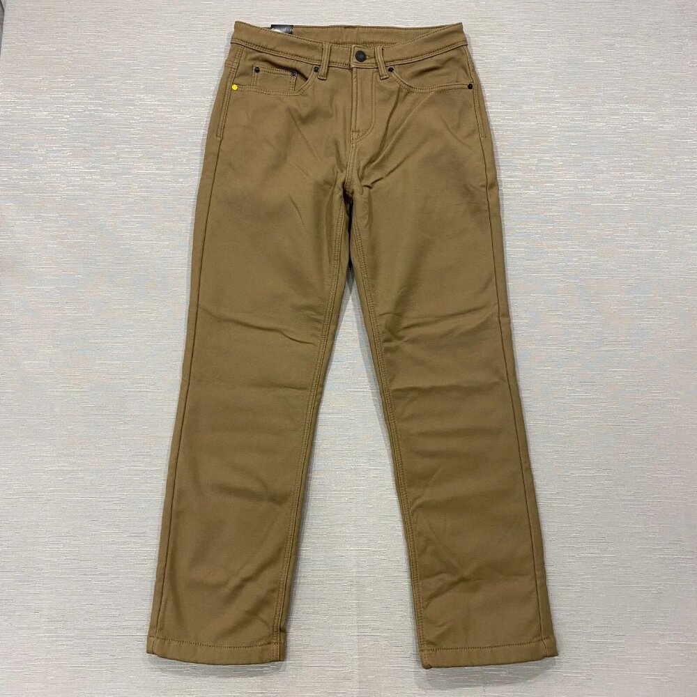 CAT Caterpillar Work Pants Mens 30 x 30 Brown Canvas Fleece Lined Insulated - Picture 2 of 12